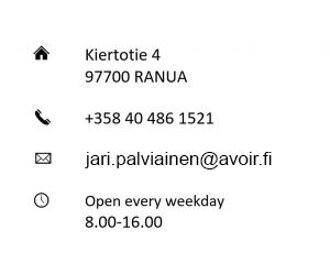 Alvilla ky. Kiertotie 4, 97700 Ranua.